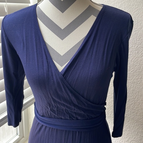 Blue half sleeve dress - Picture 2 of 3